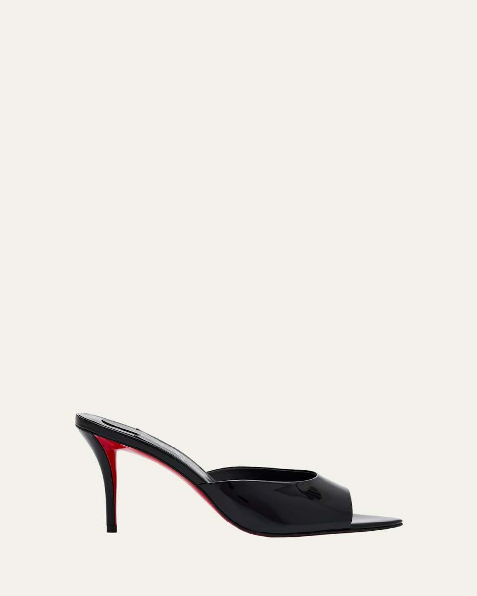Miss Z Patent Red Sole Mule Sandals